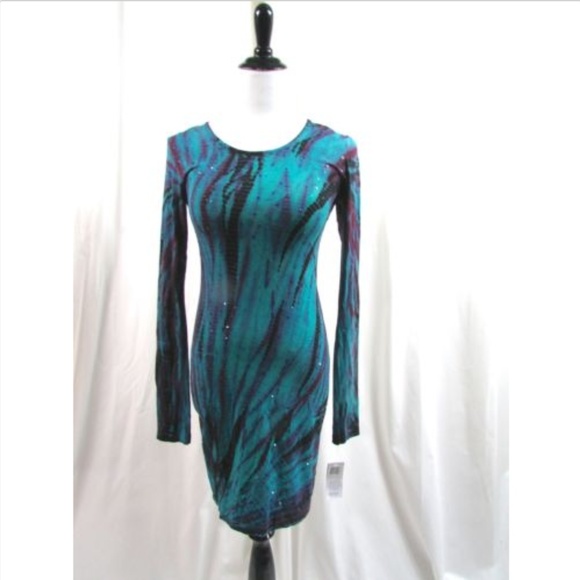 Buffalo David Bitton Dresses & Skirts - Buffalo David Bitton Knit Tie Dye Sequin Dress